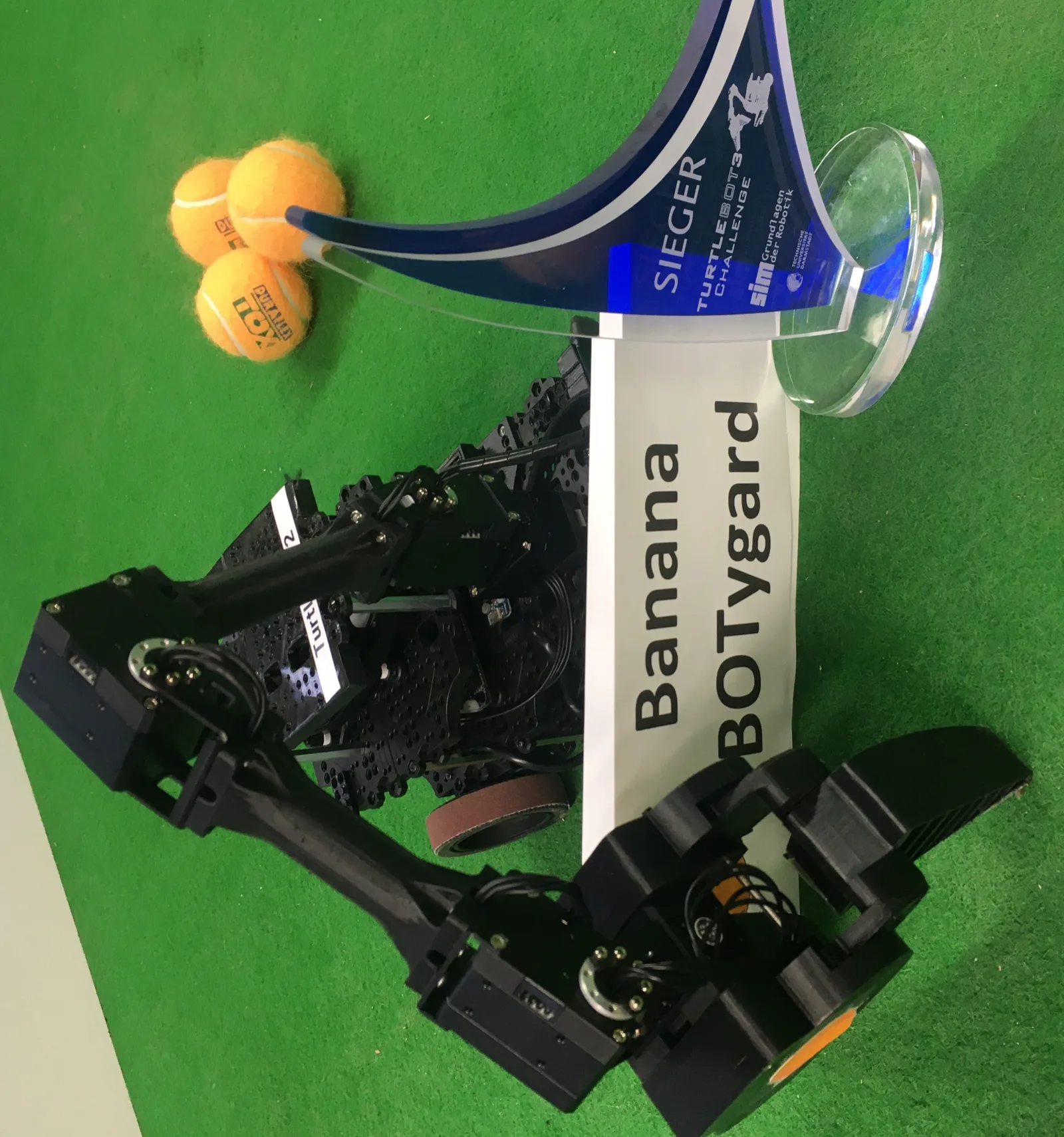 Robotics challenge award photo with the TurtleBot platform